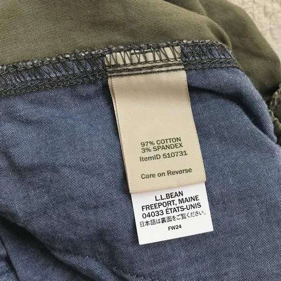 L.L.Bean Olive Green Chino Pant - Picture 9 of 9